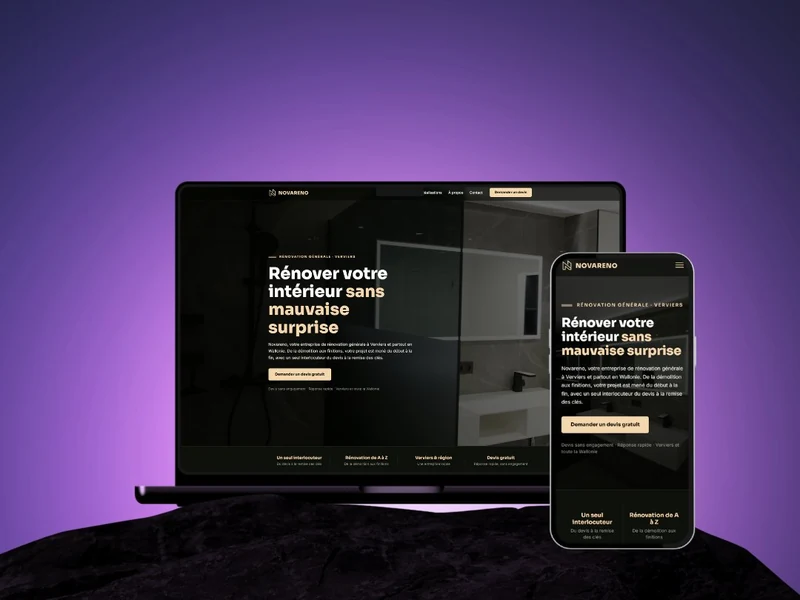 Site Novareno, entreprise de rénovation